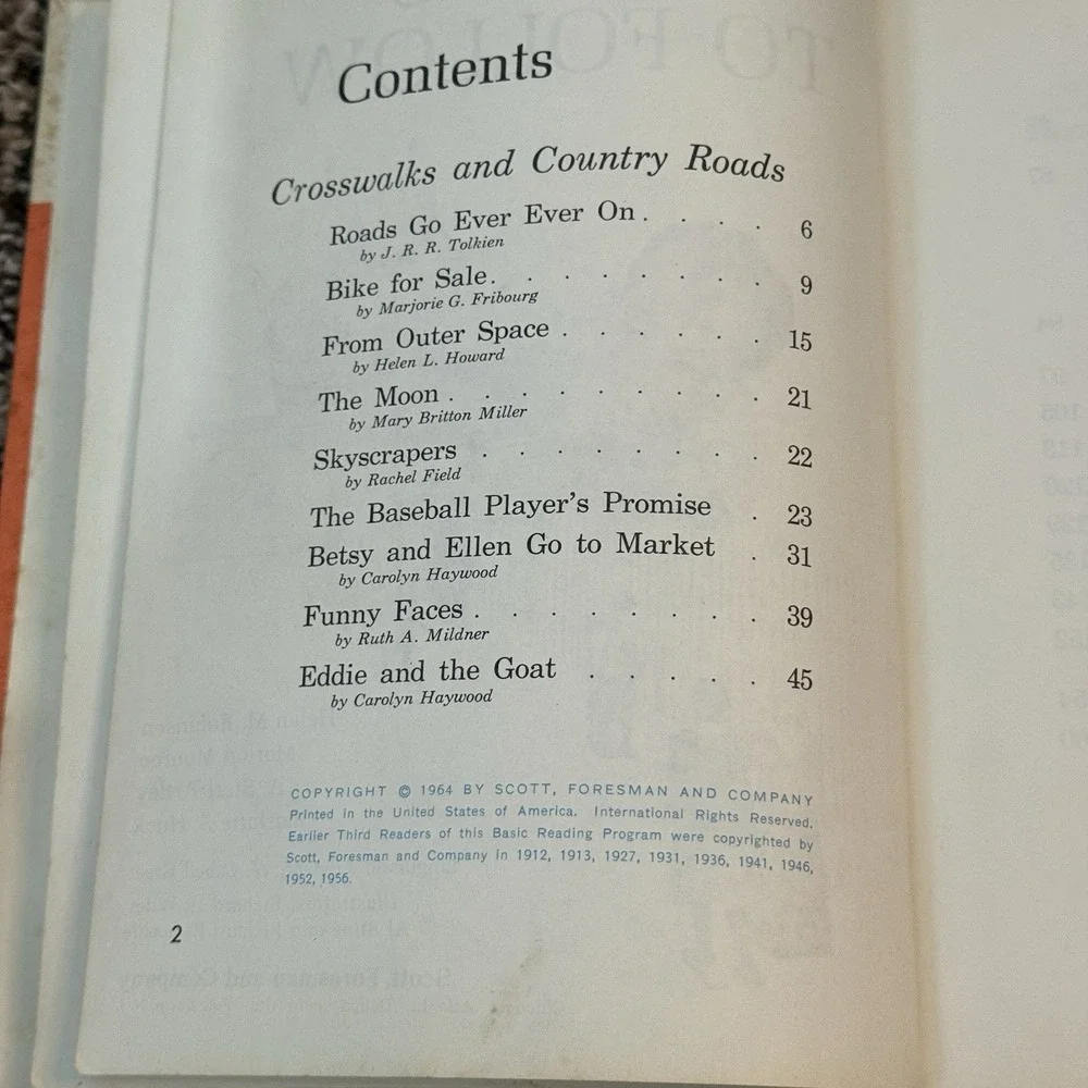 Roads to Follow‎ 1964 Vintage Dick & Jane Primer New Basic Readers Red